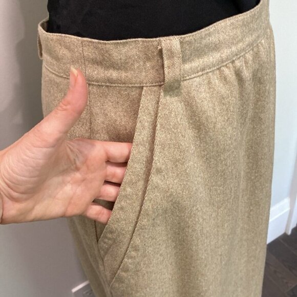 Escada Beige Wool Tweed Long Skirt Size Medium - Picture 4 of 14